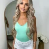 Ashley Spaghetti Strap Bodysuit - Mint