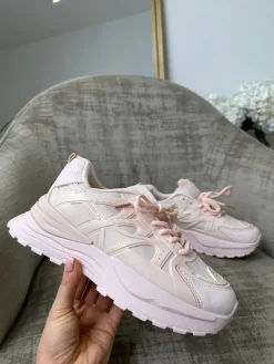 Becca Lace Up Trainers - Pink