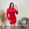 Delilah High Neck Mini Dress - Red