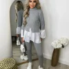 Francine Shirt Jumper Loungewear Set - Grey