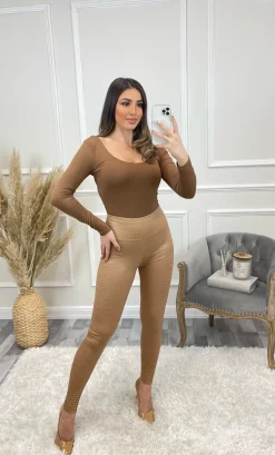 High Waisted Croc Print Leggings