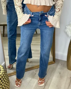 Isla Dark Wash Straight Leg Jeans