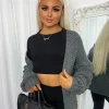 Jamie Short Bubble Sleeve Cardigan - Charcoal