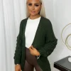 Jamie Short Bubble Sleeve Cardigan - Khaki