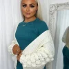 Jamie Short Bubble Sleeve Cardigan - Cream