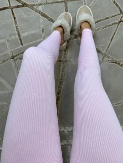 Kaci Ribbed Leggings - Pink