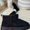 Lavina Short Ankle Faux Fur Boot - Black