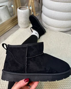Lavina Short Ankle Faux Fur Boot - Black