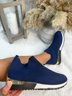Leonie Sock Trainers - Navy