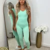 Megan Sleeveless Unitard Jumpsuit - Mint
