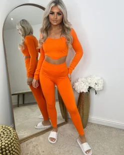 Miesha Corset Style Gym Set - Orange