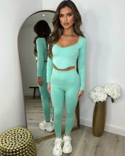 Miesha Corset Style Gym Set - Mint