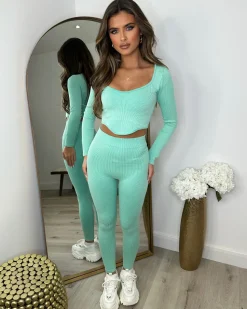 Miesha Corset Style Gym Set - Mint