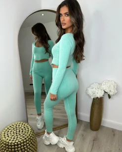 Miesha Corset Style Gym Set - Mint
