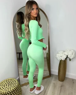 Miesha Corset Style Gym Set - Spring Green