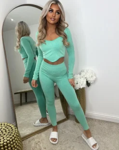 Miesha Corset Style Gym Set - Mint