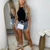 Monique Racer Bodysuit - Black