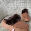 Pixie Fluffy Faux Fur Slippers - Brown