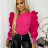 Sadie Puff Sleeve Top - Fuchsia