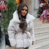 Sophie Short Belted Padded Duvet Coat - Beige