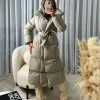 Trisha Long Padded Duvet Trench Coat - Taupe